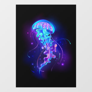 Autocollant Pour Fenêtre Jellyfish éclatante couleur