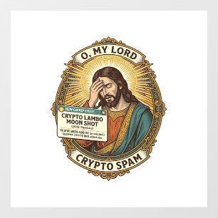 Autocollant Pour Fenêtre Jésus a ajouté un spam Crypto Groupe de discussion