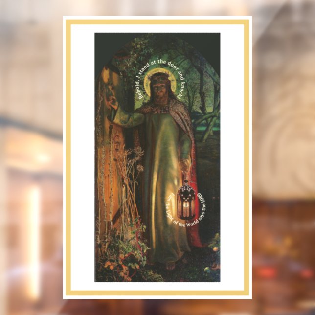 Autocollant Pour Fenêtre Jésus Lumière du monde (Feuille 2)