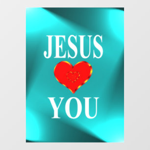 Autocollant Pour Fenêtre Jésus t'aime