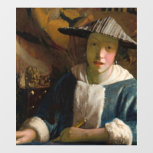 Autocollant Pour Fenêtre Johannes Vermeer - Fille avec une Flûte