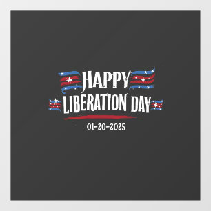 Autocollant Pour Fenêtre Joyeuse Journée de libération 2025 Trump America