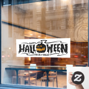 Autocollant Pour Fenêtre Joyeux Halloween Jack-O-Lantern