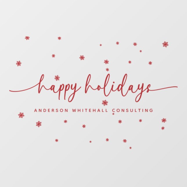 Autocollant Pour Fenêtre Joyeux Joyeux Jours d'affaires Nom d'entreprise Re (Feuille)