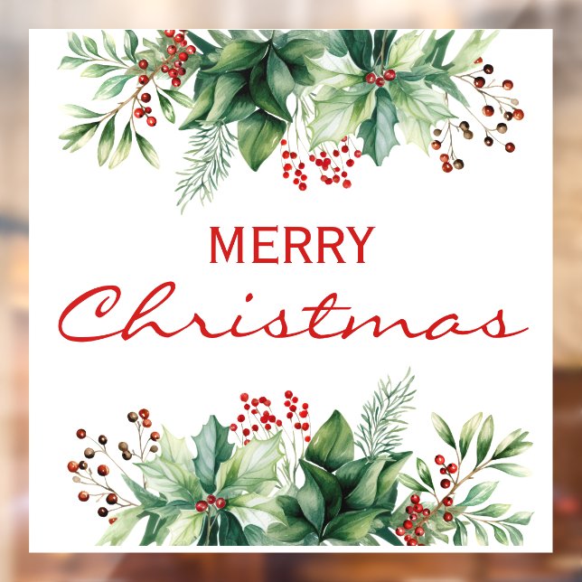 Autocollant Pour Fenêtre Joyeux Noël  (Feuille 2)
