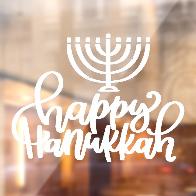 Autocollant Pour Fenêtre Joyeux Noël de la fenêtre Hanoukka (Feuille 2)