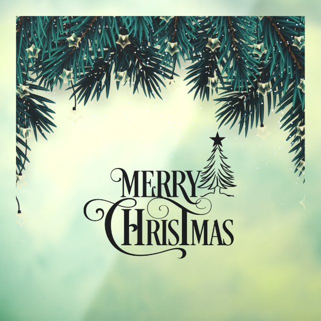 Autocollant Pour Fenêtre Joyeux Noël Fête (Feuille 3)