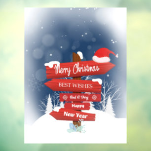 Autocollant Pour Fenêtre Joyeux Noël Meilleurs voeux