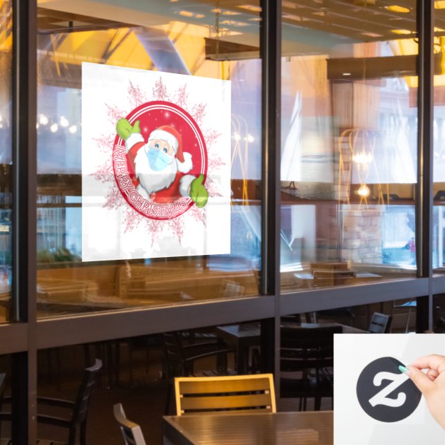 Autocollant Pour Fenêtre Joyeux Noël Santa Claus Claus fenêtre Classer (Fenêtre du restaurant)