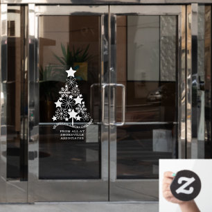 Autocollant Pour Fenêtre Joyeux Noël stylisé Arbre personnalisé