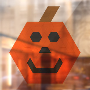 Autocollant Pour Fenêtre Joyeux Trapézoïde Jack-o-Lanterne