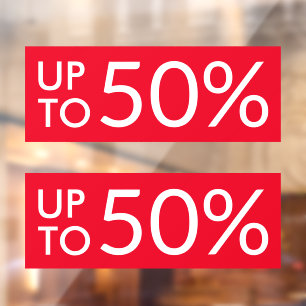 Autocollant Pour Fenêtre Jusqu'à % de vente personnalisé signe de fermeture
