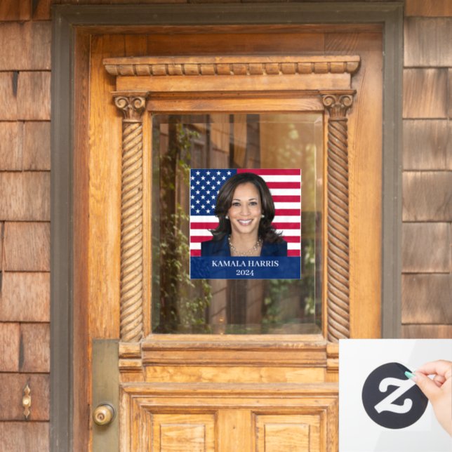 Autocollant Pour Fenêtre Kamala Harris 2024 (Porte d'accueil)