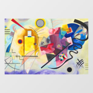 Autocollant Pour Fenêtre Kandinsky jaune-rouge-bleu