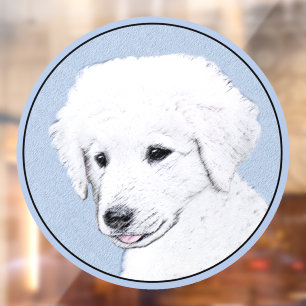 Autocollant Pour Fenêtre Kuvasz Peinture - Cute Original Chien Art