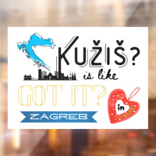 Autocollant Pour Fenêtre Kužiš ? Zagreb Croatie