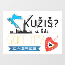 Autocollant Pour Fenêtre Kužiš ? Zagreb Croatie