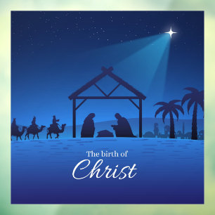 Autocollant Pour Fenêtre La naissance de la crèche du Christ 