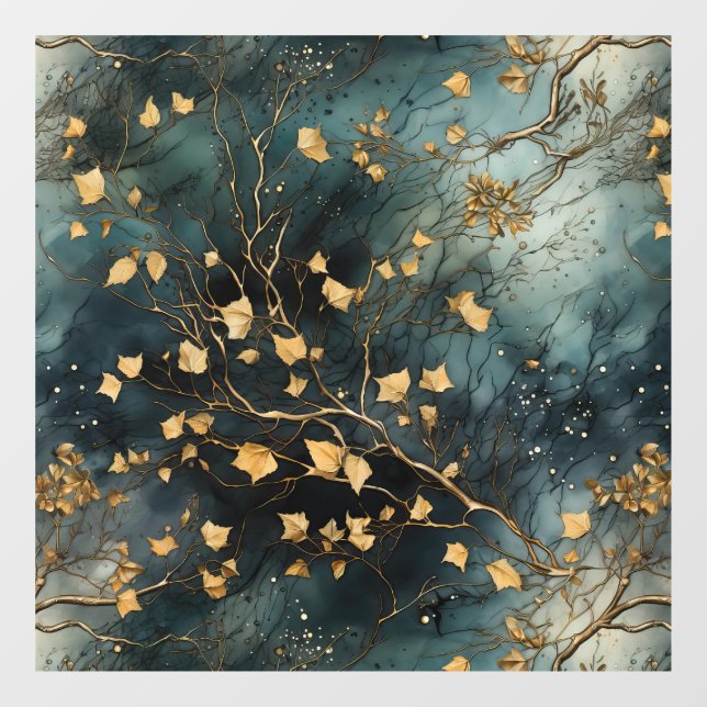 Autocollant Pour Fenêtre La tapisserie de la nature (Feuille)