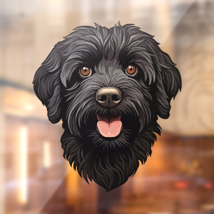 Autocollant Pour Fenêtre Labradoodle Chien noir