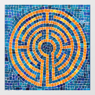 Autocollant Pour Fenêtre LABYRINTH IV 12x12 Clôture de fenêtre