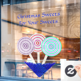 Autocollant Pour Fenêtre LavishlyOn Christmas ou Candy Store