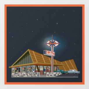 Autocollant Pour Fenêtre Le Café Starlite