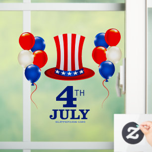 Autocollant Pour Fenêtre Le classique de la fête d'indépendance du 4 juille