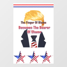 Autocollant Pour Fenêtre Le Doigt De L'Attaque De Trump