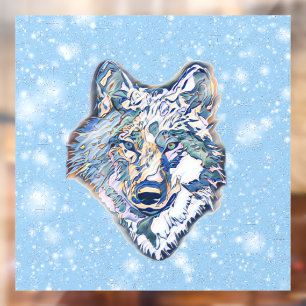 Autocollant Pour Fenêtre Le loup d'hiver