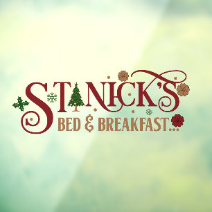 Autocollant Pour Fenêtre l'entreprise de Noël bed and breakfast de Saint-Ni