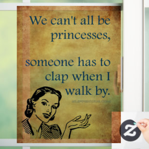 Autocollant Pour Fenêtre Les princesses de SlipperyJoe applaudissent affich