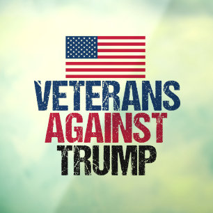 Autocollant Pour Fenêtre Les vétérans contre le drapeau américain Trump