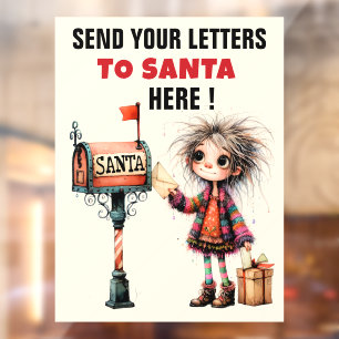 Autocollant Pour Fenêtre LETTRES AU PÈRE NOËL - À lire...