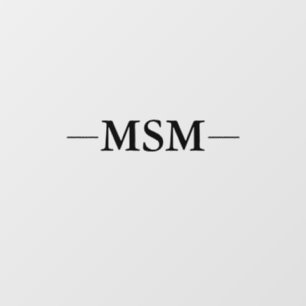 Autocollant Pour Fenêtre Lettres noires modernes Monogramme Nom Fenêtre Cli