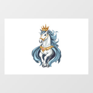 Autocollant Pour Fenêtre Licorne Roi Royale (1)