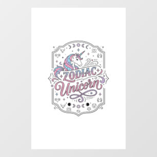 Autocollant Pour Fenêtre Licorne Zodiaque Licorne Conception De Cadeau Ludi