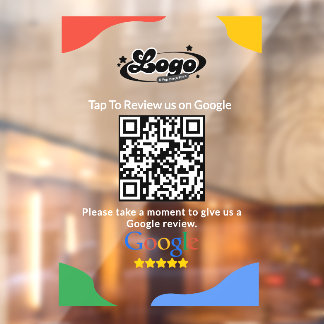 Autocollant Pour Fenêtre Lien de code QR Google Review