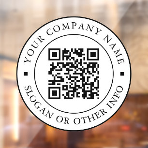 Autocollant Pour Fenêtre Lien vers le site Web du code QR Black & White Bus