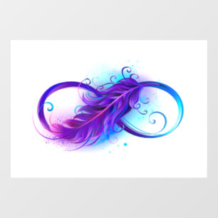 Autocollant Pour Fenêtre L'infini avec plume violette