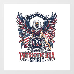 Autocollant Pour Fenêtre Lion Aigle Patriotique Hybride Animal Gardien Patr