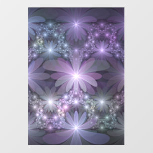 Autocollant Pour Fenêtre Lit de fleurs Art Fractal Abstrait tendance brilla