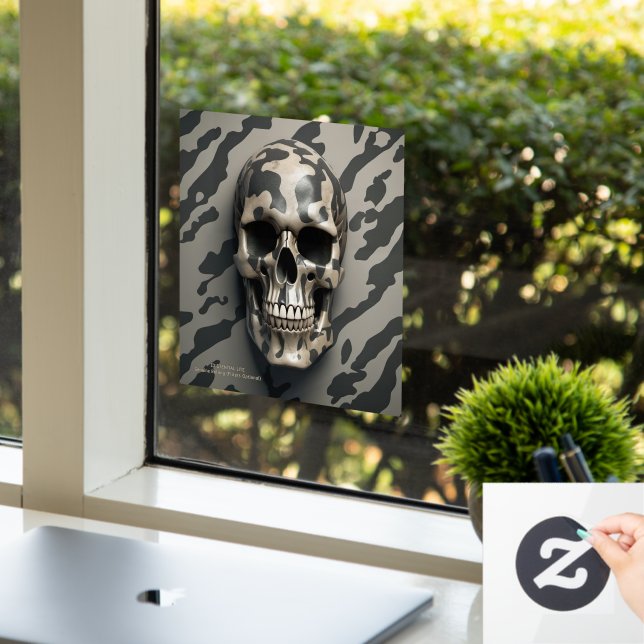 Autocollant Pour Fenêtre LITE Memento Mori Camo Skull (Bureau)