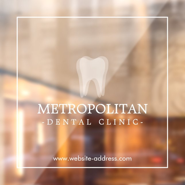 Autocollant Pour Fenêtre Logo classique moderne pour dentiste (Feuille 2)