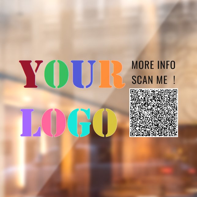 Autocollant Pour Fenêtre Logo de l'entreprise Votre code QR Clôture de fenê (Feuille 2)
