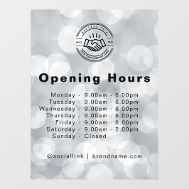 Autocollant Pour Fenêtre Logo de nom d'entreprise moderne minimaliste petit