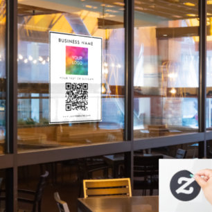 Autocollant Pour Fenêtre Logo d'entreprise Best Modèle moderne Code QR