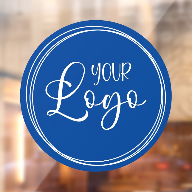 Autocollant Pour Fenêtre Logo d'entreprise Cercle Bleu Profond (Feuille 2)