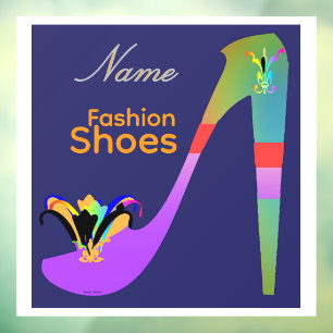 Autocollant Pour Fenêtre Logo d'entreprise de chaussures de mode personnali