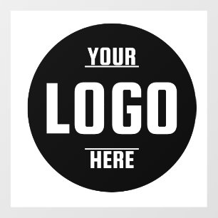 Autocollant Pour Fenêtre Logo d'entreprise personnalisé – Noir